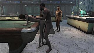 Fo4 Pool Table Party Turns Into Cute Anime Threesome Fun with Brunette Action