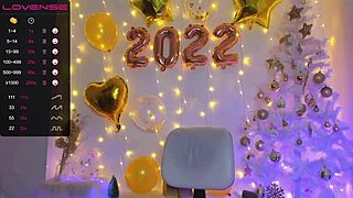 Yo, catch this Colombian babe's wet cunt squirting live on New Year's Eve for you