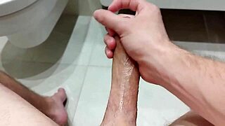 Young girl MASTURBATES in BATHROOM, reaching HUGE ORGASM and CUM