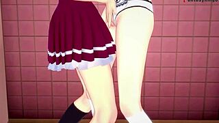 Koneko and Xenovia drive me wild with lesbian hentai action. This HS DxD NTR madness is unreal!