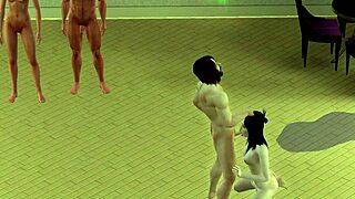 Busty Orgy in The Sims Animated Suruba