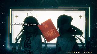 Hey guys, check Luna’s blowjob in Ghost Marriage hentai game night 1!