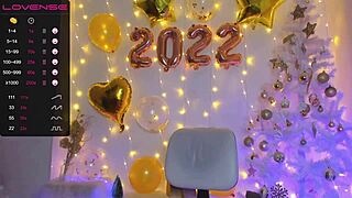 Yo, catch this Colombian babe's wet cunt squirting live on New Year's Eve for you