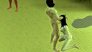 Busty Orgy in The Sims Animated Suruba