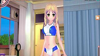 Koikatsu schoolgirl visits the infirmary in this 3D cartoon anime hentai