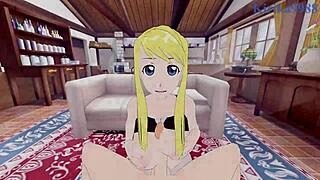 winry rockbell and riza hawkeye crave intense pov hentai sex