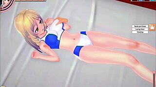 Koikatsu schoolgirl visits the infirmary in this 3D cartoon anime hentai