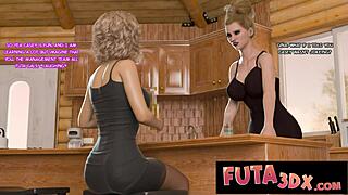 Babysitter Overwhelmed by Huge Futa Cock in Futa3dx