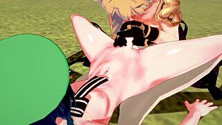 yo, check aether sucking venti's dick in genshin impact yaoi anime porn!