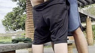 hey, wanna see these guys banging in public at the square?