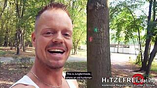 Random Dude Bodo Nails Milf Jana Schwarz in Park! 😜