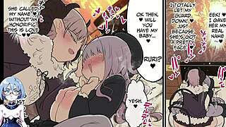 Handsome futanari lady dominates novice magical girl