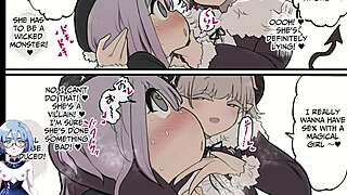 Handsome futanari lady dominates novice magical girl