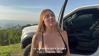 outdoor banging and creampie with colombian model sara blonde from sexdater