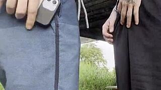 hey, wanna see these guys banging in public at the square?