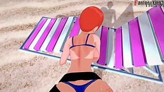 Gwen Tennyson in bikini POV promo for Ben 10, full version on Sheer Fantasy King 3