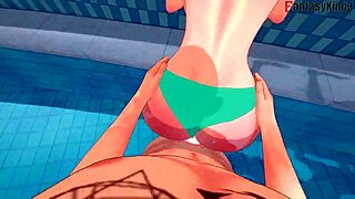 Anzu Mazaki Fucking Hard On The Pool 4 Yu-Gi-Oh Ahegao Step Bikini Tea Gardner Full Fantasyking3
