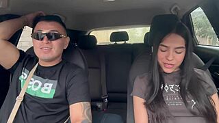 Quick car sex with my boyfriend’s best friend, he finishes inside me!