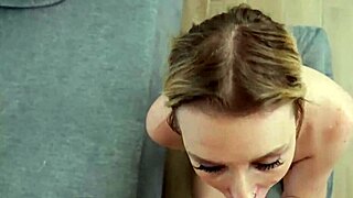 Skye Angel surprises the agent with her cock love