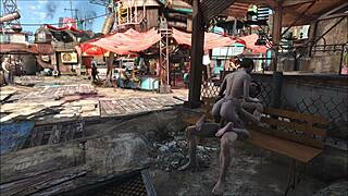 Fallout 4 Game Features Brunette Getting Pounded in Diamond City Public Scene