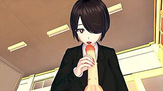 Does the female boss train her employee?