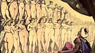 Vintage erotic illustration details