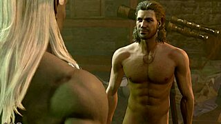 Dive into Baldur's Gate 3 naked playthrough with Gale's gay romance sex scene.