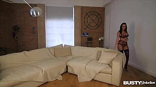 Busty Emma Green Masturbates Pussy Fingering Solo!