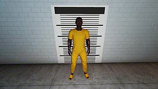 royal bbc prison story features angelicablackwater in anime cartoon with big black tits