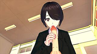 Does the female boss train her employee?