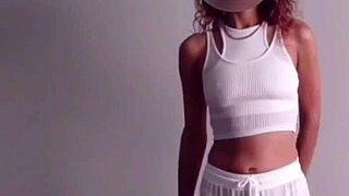 Skinny French girl nails it with chubby Mexican guy in bedroom!