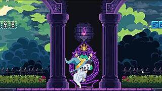 Holy crap, Flip Witch pixel hentai game ep 13 has monster cock titjob! Facial cumshot on big tits is insane!