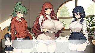 Spirit Harem Hentai Game Ep 1 with busty cumshot action