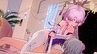 She took control as a cowgirl in this wild hentai ride. Squirting everywhere!