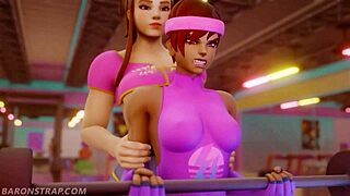 Hey, ready for some intense 3D lesbian training action?