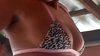 I thought it was just a barbecue but this prostitute gave her shaved pussy to two guys and got assfucked