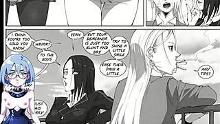 Futanari girls enjoy night out with sexual adventures in anime style