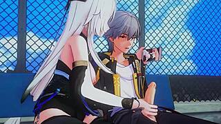 She took control as a cowgirl in this wild hentai ride. Squirting everywhere!