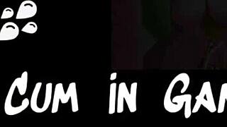 Holy crap, Flip Witch pixel hentai game ep 13 has monster cock titjob! Facial cumshot on big tits is insane!