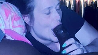 Monster gumjob ends with epic cumshot blast