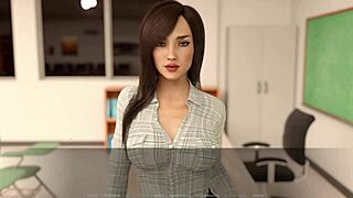 Redhead milf in hentai game Echoes of Lust bangs hard!