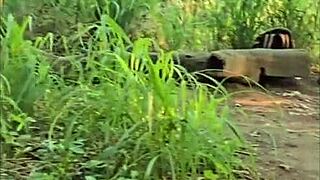 Amateur Gay Guy Records Bareback Action in Public Woods with Big Cock