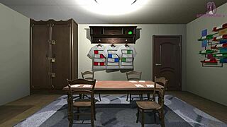 trapped in a room with a lustful doll for titjob and blowjob