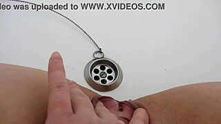 Hey, wanna watch this milf pissing close-up in bath?