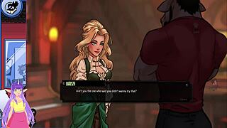 uncensored porn and cards game with big tits brunette