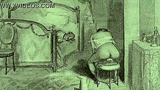 Vintage erotic drawings from retro anime and hentai collections