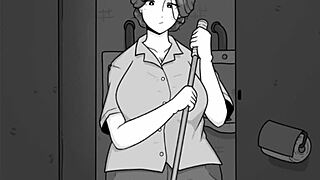 hot cheating milf teaches shy boy sex in public washroom