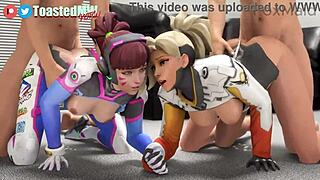 What’s behind D.Va’s wild hentai moves with 15 Twitter fans?