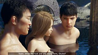 japanese tight pussy cheats on her boyfriend at a hot spring