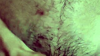 gay guy plays with his belly and cums